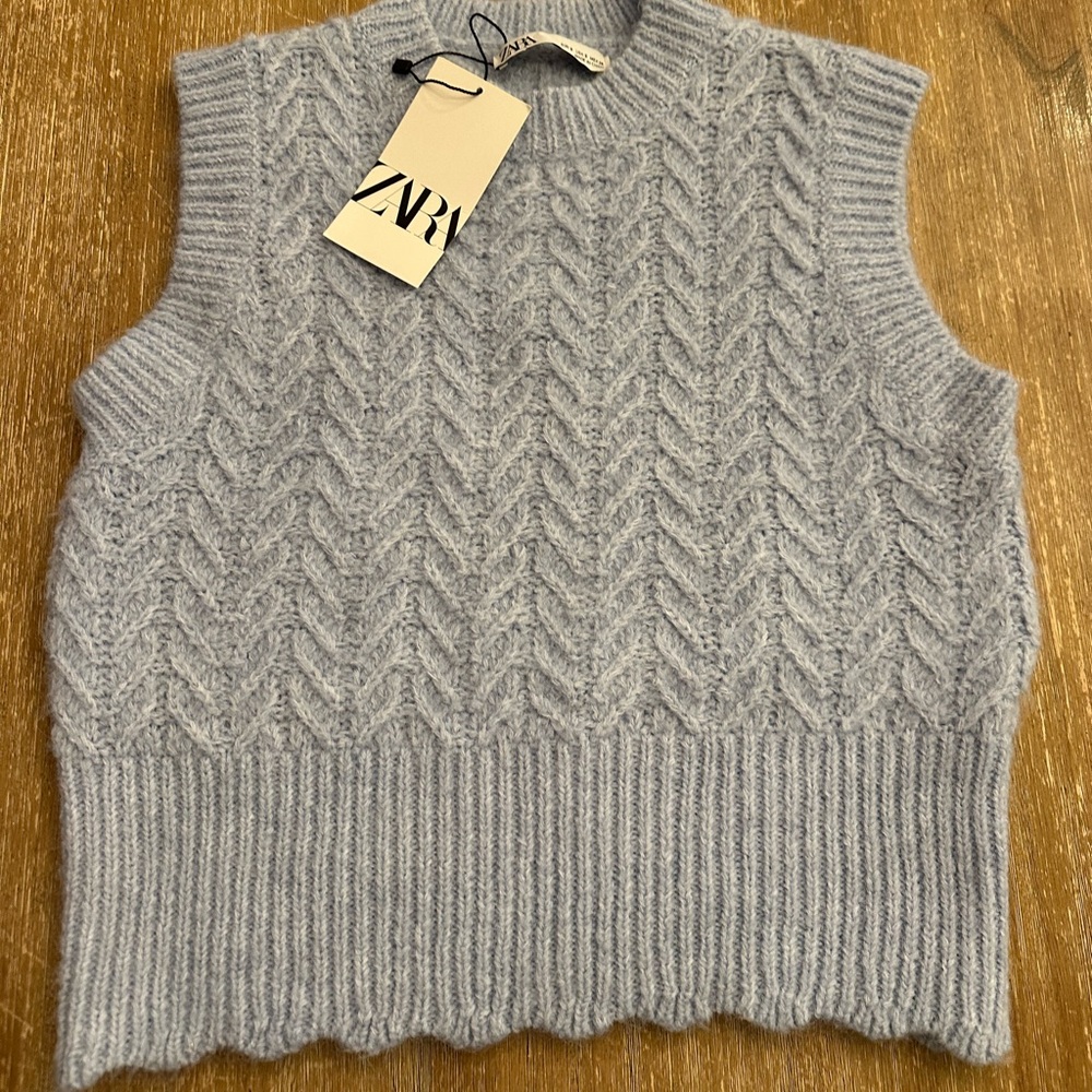 Zara Cable Knit Sweater Vest